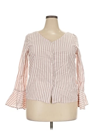 No Comment 3/4 Sleeve Blouse (view 1)