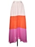 Express 100% Polyester Color Block Orange Casual Skirt Size S - photo 1