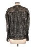 Maje 100% Polyester Metallic Black Long Sleeve Blouse Size Lg (3) - photo 2