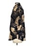 Metro Express Print Gold Short Sleeve Button-Down Shirt Size S - photo 5