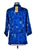 Chico's Design 100% Silk Print Blue 3/4 Sleeve Silk Top Size Med (1) - photo 2