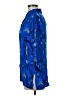 Chico's Design 100% Silk Print Blue 3/4 Sleeve Silk Top Size Med (1) - photo 5