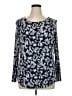 EMALINE Blue Long Sleeve Blouse Size XL - photo 1