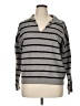 Fashion Stripes Gray Pullover Sweater Size XL - photo 1
