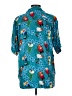 Cherokee 100% Rayon Tropical Teal Short Sleeve Blouse Size M - photo 2