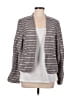 Ann Taylor LOFT Stripes Gray Blazer Size 6 - photo 1