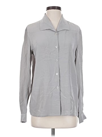 City Silk Long Sleeve Button-Down Shirt (view 1)