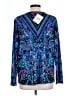 Bob Mackie Blue Purple Long Sleeve Blouse Size L - photo 2