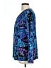 Bob Mackie Blue Purple Long Sleeve Blouse Size L - photo 5