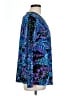 Bob Mackie Blue Purple Long Sleeve Blouse Size L - photo 4