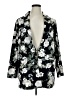 Nina Leonard Floral Black Blazer Size XL - photo 1