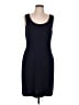 St. John Solid Blue Black Casual Dress Size 10 - photo 1