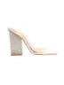 Steve Madden Metallic Ivory Silver Sandals Size 7 - photo 1