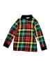 Hanna Andersson Color Block Green Red Long Sleeve Button-Down Shirt Size 6 - 7 - photo 1