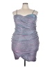 Cider Metallic Silver Cocktail Dress Size 4X - photo 1