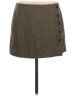 MNG Solid Brown Casual Skirt Size S - photo 1