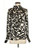 MNG Animal Print Ivory Long Sleeve Blouse Size 6 - photo 1