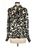MNG Animal Print Ivory Long Sleeve Blouse Size 6 - photo 2