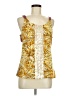 Tiny Yellow Gray Sleeveless Blouse Size M - photo 1