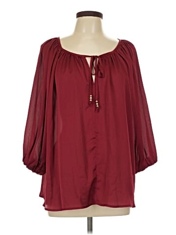 Easel 3/4 Sleeve Blouse (view 1)