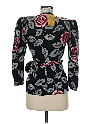 Teri Jon by Rickie Freeman 3/4 Sleeve Silk Top (view 2)