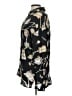 Casual Corner 100% Silk Print Black Long Sleeve Silk Top Size 12 - photo 5