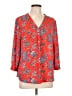 Rose & Thyme 100% Polyester Orange 3/4 Sleeve Blouse Size L - photo 1