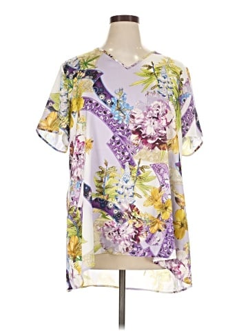 Susan Graver Short Sleeve Blouse (view 1)