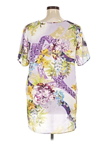 Susan Graver Short Sleeve Blouse (view 2)