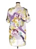 Susan Graver 100% Polyester Floral Purple Short Sleeve Blouse Size XL - photo 2