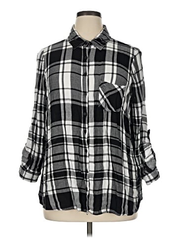 Faded Glory Long Sleeve Button-Down Shirt (view 1)