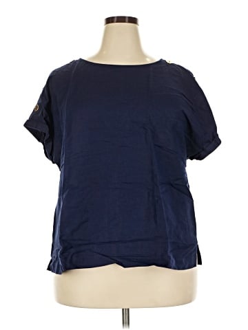 Anne Klein Short Sleeve Blouse (view 1)