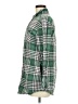 Topshop Plaid Green Long Sleeve Button-Down Shirt Size 6 - photo 5
