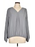 Chaus 100% Polyester Gray Long Sleeve Blouse Size L - photo 1