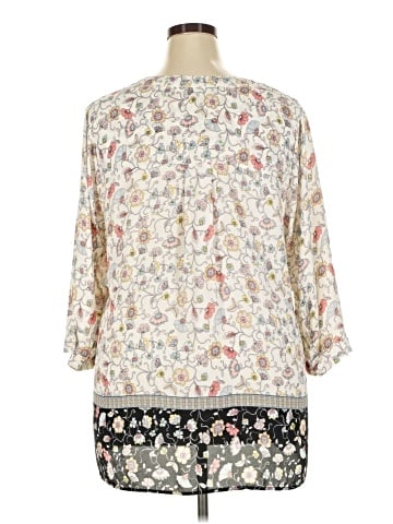 Rose + Olive 3/4 Sleeve Blouse (view 2)