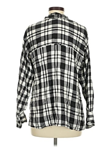 Topshop Long Sleeve Button-Down Shirt (view 2)