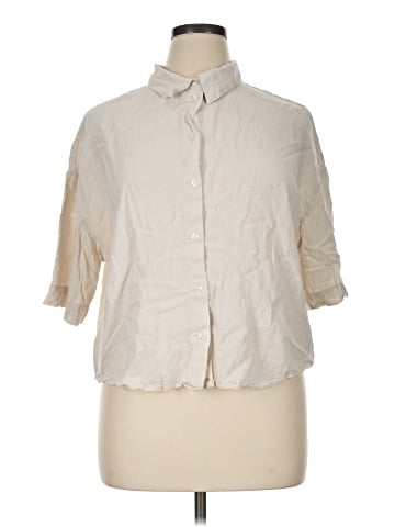 H&M 3/4 Sleeve Button-Down Shirt (view 1)