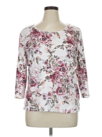 Karen Scott 3/4 Sleeve Top (view 1)