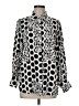 Insight 100% Rayon Polka Dots Black Long Sleeve Blouse Size M - photo 1