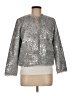 Chico's Metallic Silver Jacket Size Med (1) - photo 1