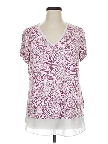 JM Collection Short Sleeve Blouse (view 1)