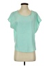XXI 100% Polyester Teal Short Sleeve Blouse Size S - photo 1