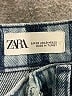 Zara Stripes Blue Denim Shorts Size 0 - photo 3