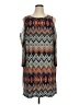 R&K Chevron-herringbone Gray Casual Dress Size 16 - photo 1