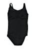 Speedo Chevron-herringbone Black One Piece Swimsuit Size 10 - photo 2