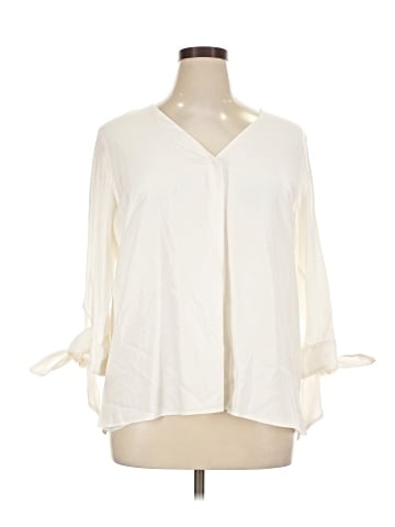 Lafayette 148 New York 3/4 Sleeve Silk Top (view 1)
