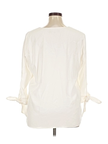 Lafayette 148 New York 3/4 Sleeve Silk Top (view 2)