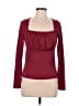 New Look Burgundy Long Sleeve Top Size 8 - photo 1