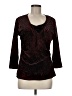 Notations Black 3/4 Sleeve Top Size M - photo 1