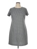 Calvin Klein Houndstooth Gray Casual Dress Size 14 - photo 1